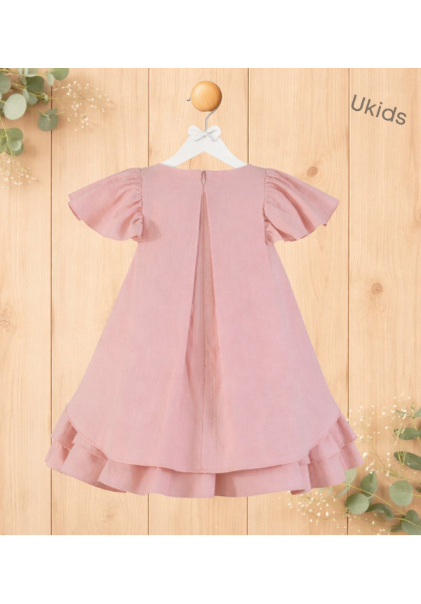 Vestido Infantil Niña. Rosa Palo