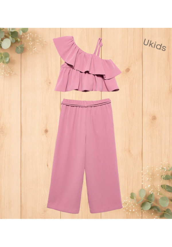 Conj. Pantalon Largo Crepe Orquidea