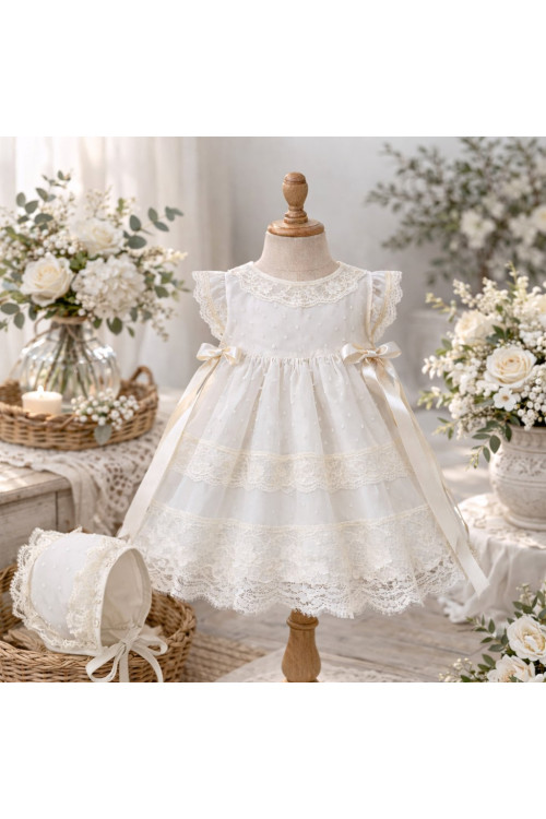 Vestido Bautizo Organza