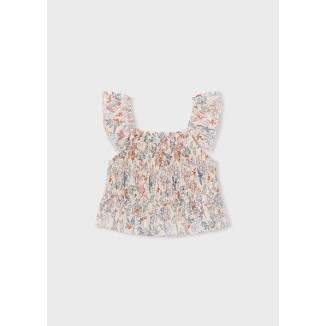 Top Bambula Estampado Salmon