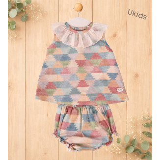 Jesusito Estampado 2 Piezas Bebé Niña Color Varios