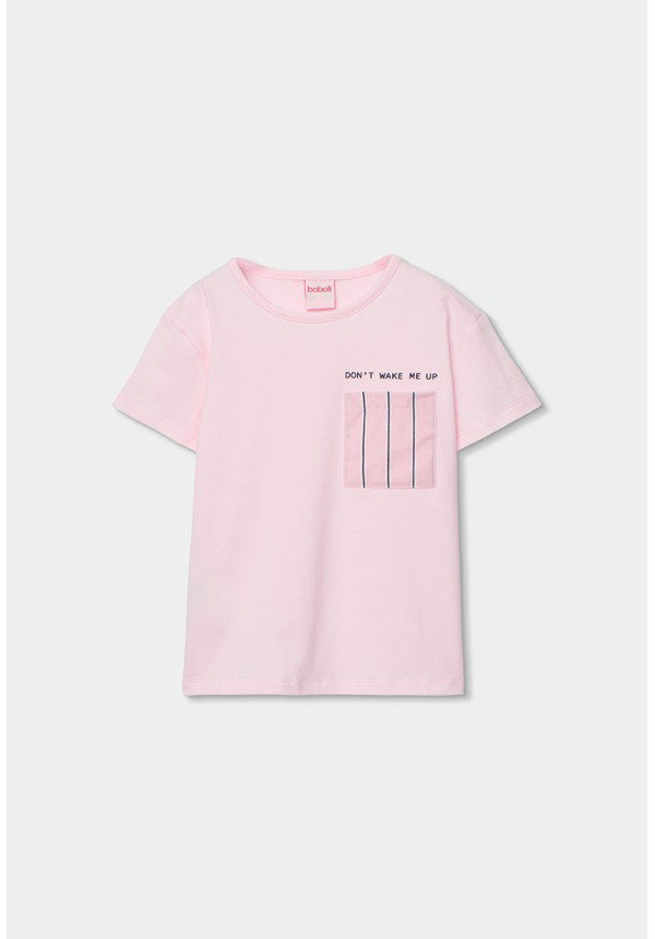 Pijama Punto Combinado Niña Rosa