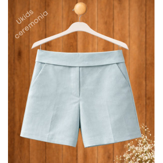 Pantalón Niño Cremallera, Fajín Color Hielo