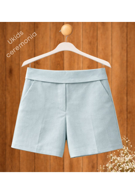 Pantalón Niño Cremallera, Fajín Color Hielo