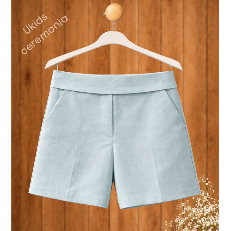 Pantalón Niño Cremallera, Fajín Color Hielo