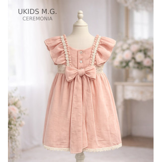 Vestido Bambula Talle Medio Salmón