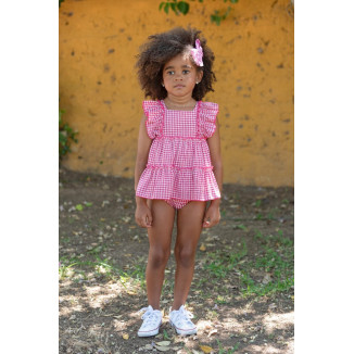 Conjunto Bebé Vestido Y ….......... Color Fucsia