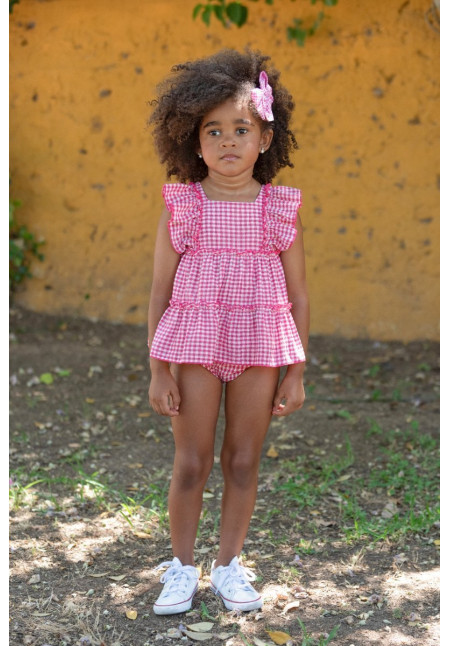 Conjunto Bebé Vestido Y ….......... Color Fucsia