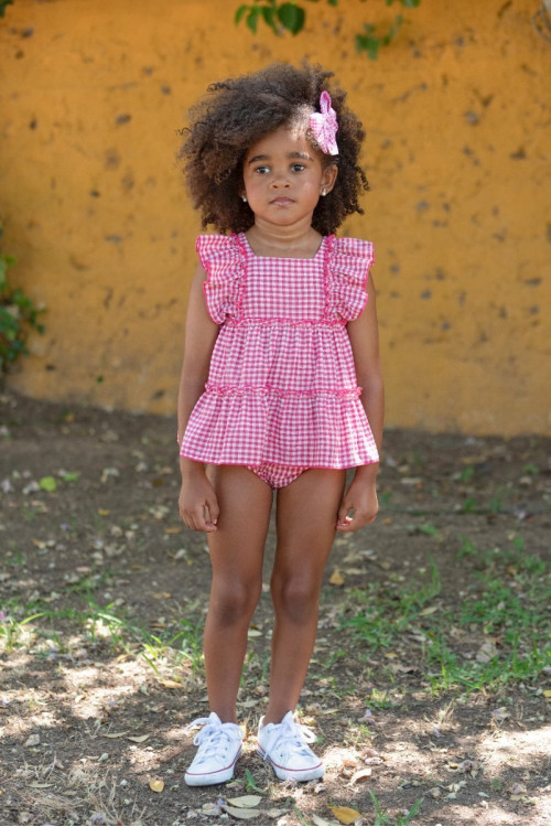 Conjunto Bebé Vestido Y ….......... Color Fucsia