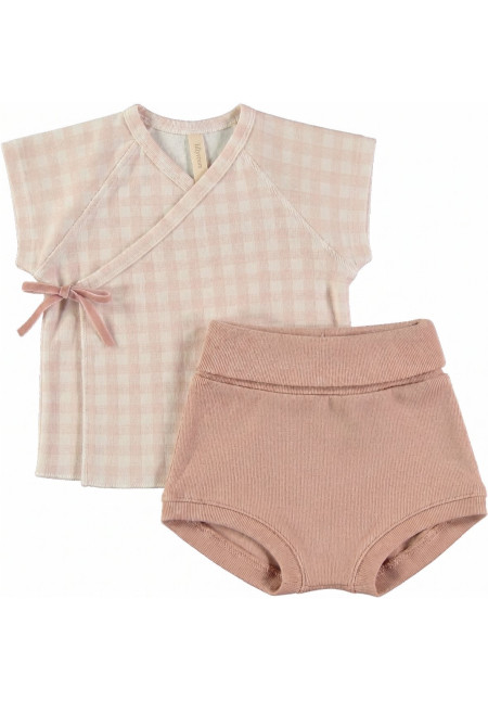 Conjunto camiseta cruzada manga corta + culotte. SMILE TOSCANA NUDE Conjunto camiseta cruzada manga corta + culotte. SMILE TOSCANA NUDE