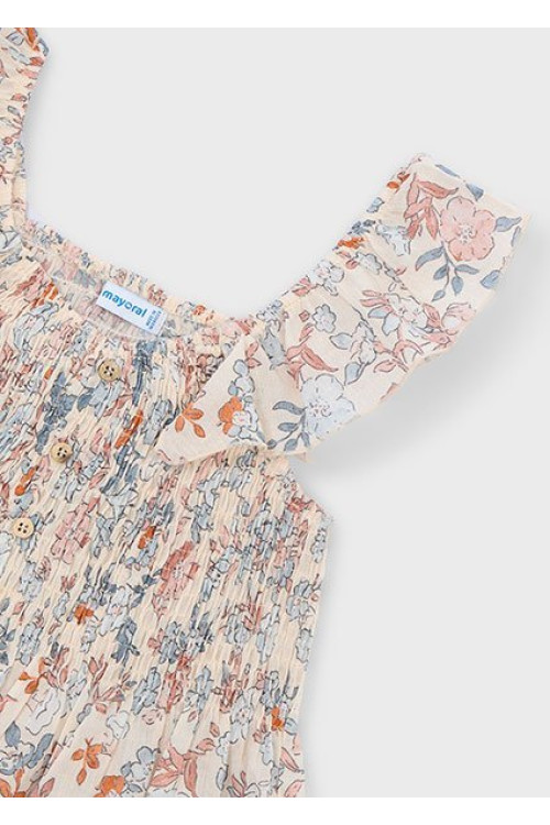 Top Bambula Estampado Salmon