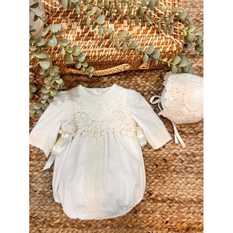 PELELE BAMBULA BORDADA MANGA FRANCESA crudo