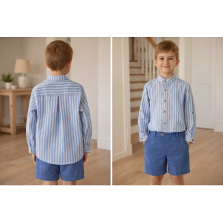 Traje Niño Pantalon Bermuda (2 Piezas) Art.1205 'Familia Nagare' Nautico