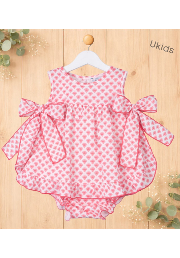 Conjunto Braga Bebé Niña Color  Color Fresa