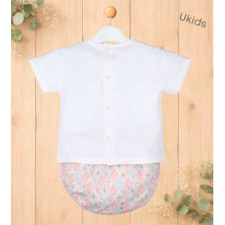 Conjunto 2 Piezas Bebé Niño Color  Color Coral