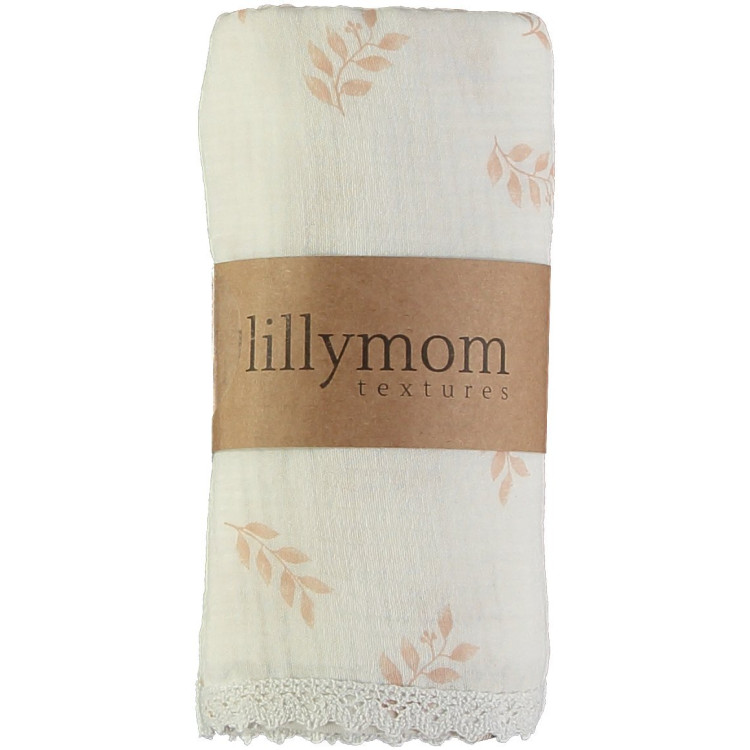 Muselina Orgánica Xxl Plaid Sakura Color Nude