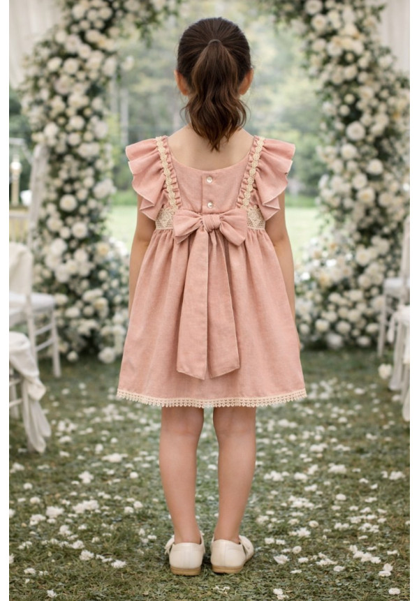 Vestido Bambula Talle Medio Salmón