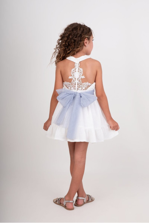Vestido Niña Ceremonia. Color Celeste  