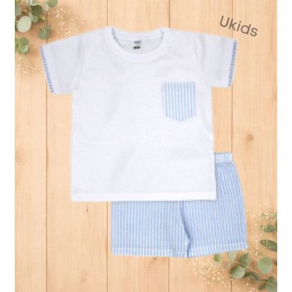 Camiseta Y Bermudas Color Azul