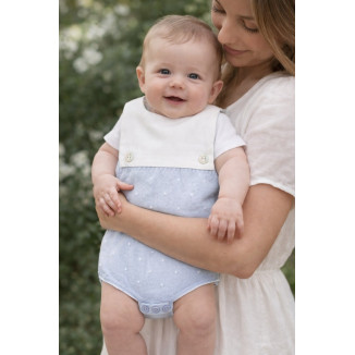 Ranita Pto/Tela 'Nectar' Azul Cielo/Blanco