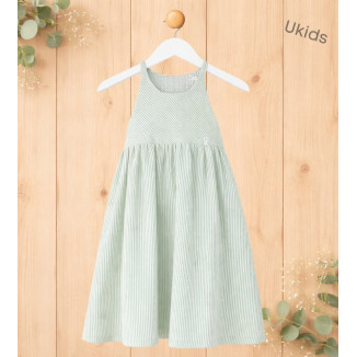 Vestido En Rayas De ........... Color Kaki