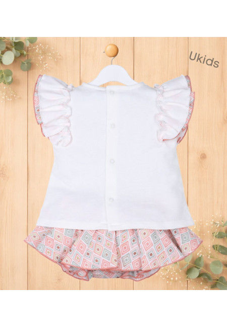 Conjunto Braga Bebé Niña Color Color Coral