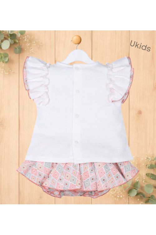 Conjunto Braga Bebé Niña Color Color Coral