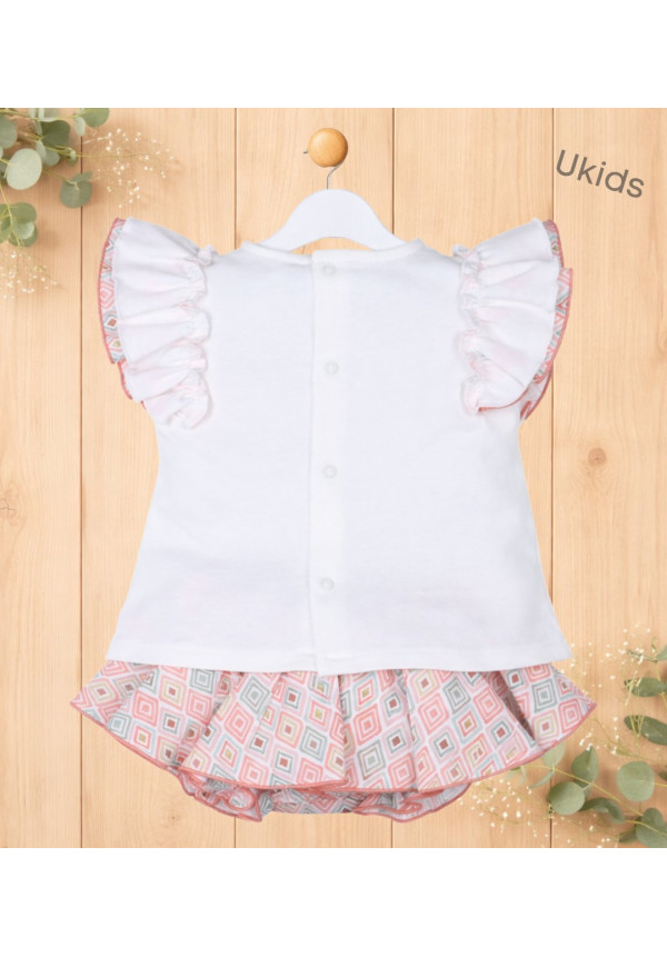 Conjunto Braga Bebé Niña Color Color Coral