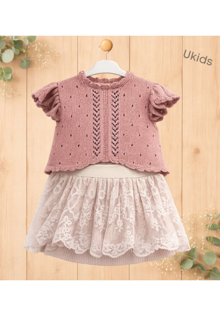 Top + Cubrefalda Duquesita Rosado