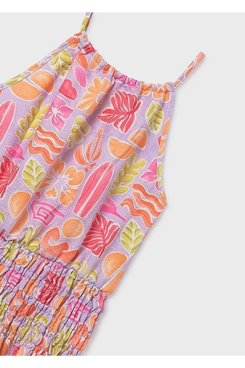 Vestido Estampado Tirantes Lilac