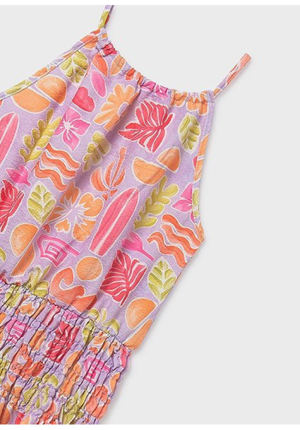 Vestido Estampado Tirantes Lilac