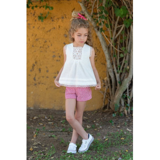 Conjunto Blusa De Lino ......... Color Fucsia