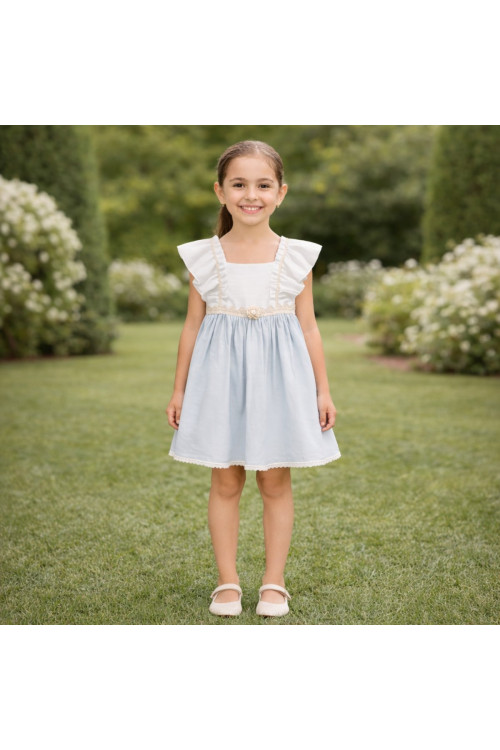 Vestido Talle Alto Bambula Hielo