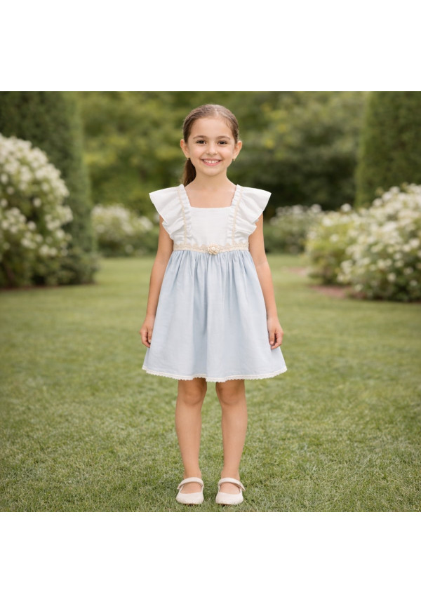 Vestido Talle Alto Bambula Hielo