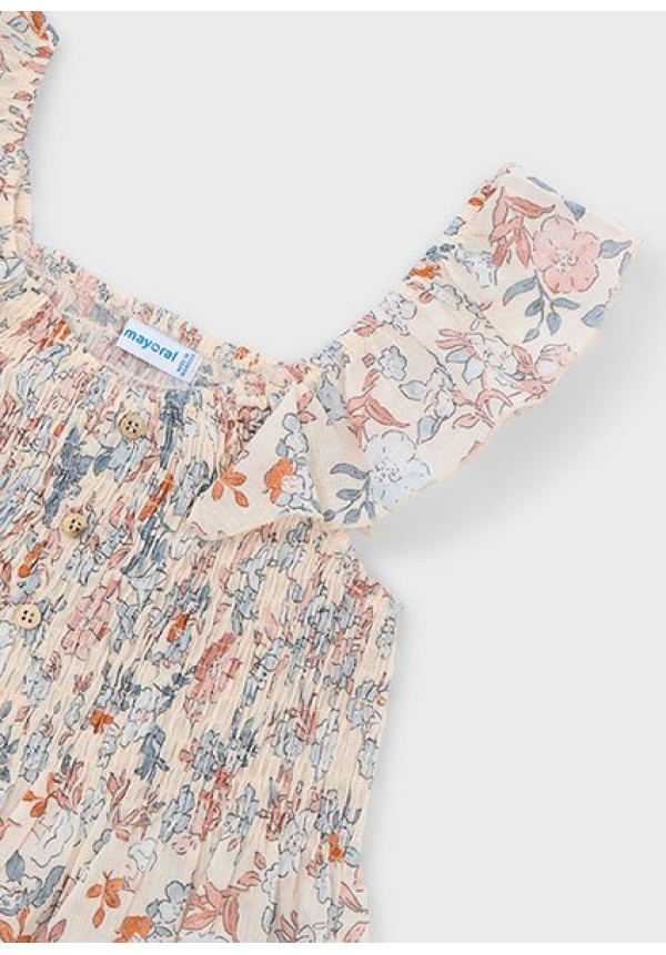 Top Bambula Estampado Salmon