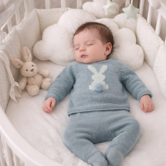 Conjunto Punto Bebe Art. 2016 Verde Seda