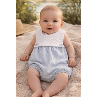 Pelele Pto/Tela 'Espuma V26' Blanco/Azul Cielo