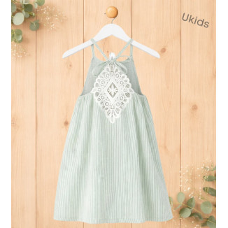 Vestido En Rayas De ........... Color Kaki