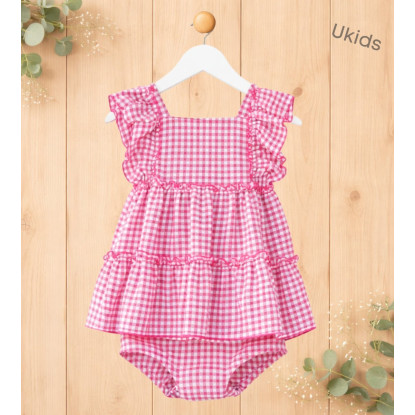 Conjunto Bebé Vestido Y ….......... Color Fucsia