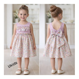 Vestido Infantil Art.0507 'Familia Sakura' Rosa Dulce