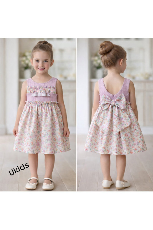 Vestido Infantil Art.0507 'Familia Sakura' Rosa Dulce