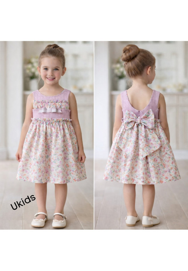Vestido Infantil Art.0507 'Familia Sakura' Rosa Dulce