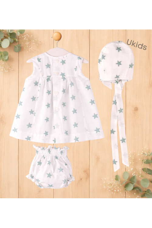 Vestido Estrellas 3 Piezas Bebé Niña Color Varios