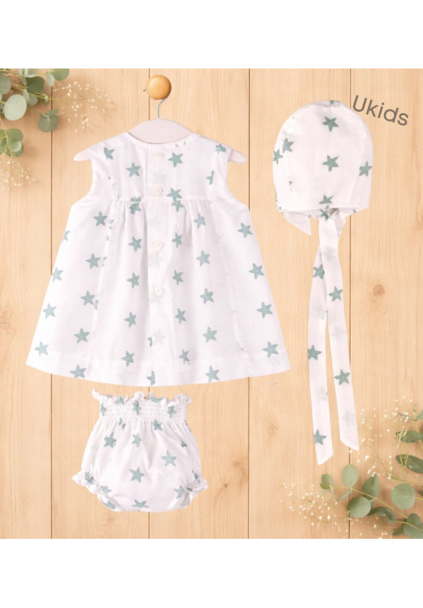 Vestido Estrellas 3 Piezas Bebé Niña Color Varios