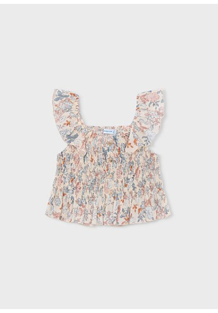 Top Bambula Estampado Salmon