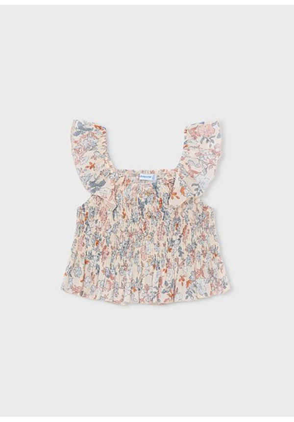 Top Bambula Estampado Salmon