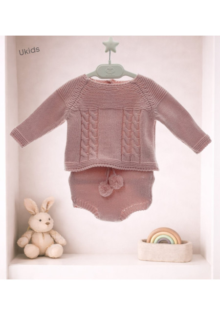 Conjunto Punto Bebe Art. 2004 Rosa Empolvado