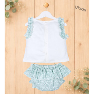 Conjunto Braga Bebé Niña Color  Color Verde