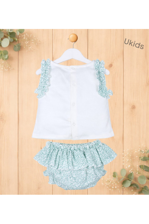 Conjunto Braga Bebé Niña Color  Color Verde