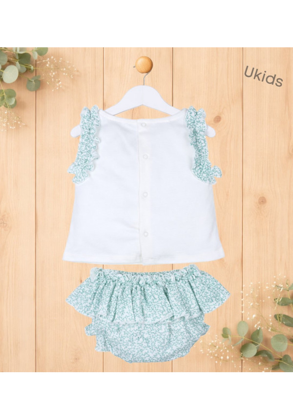 Conjunto Braga Bebé Niña Color  Color Verde